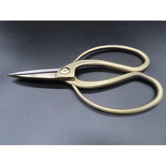 Bronze long blade gardening scissors