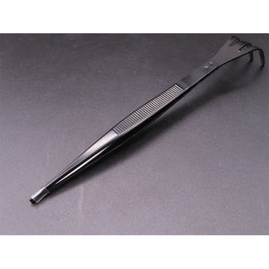 Stainless steel tweezers with rake black