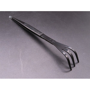 Stainless steel tweezers with rake black