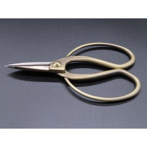 Traditional bronze long blade gardening scissors