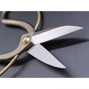 Traditional bronze long blade gardening scissors